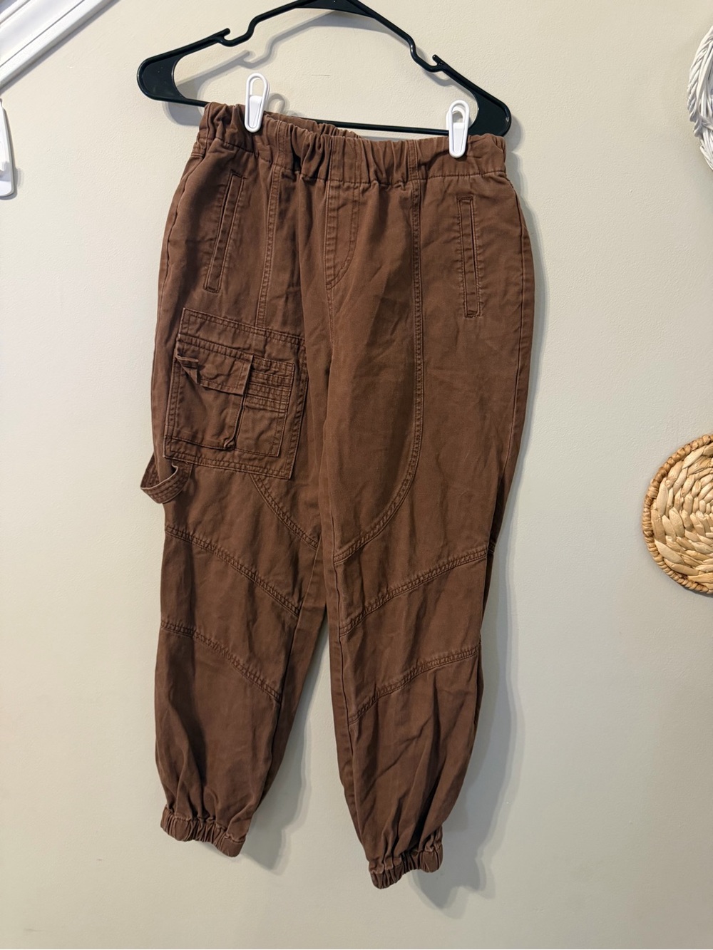 Forever 21 Brown Cargo Jogger Pants with Pocket Details